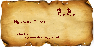 Nyakas Mike névjegykártya